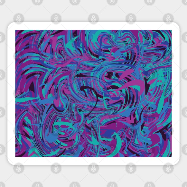 Colourful Marble Twist Sticker by LozzieElizaDesigns